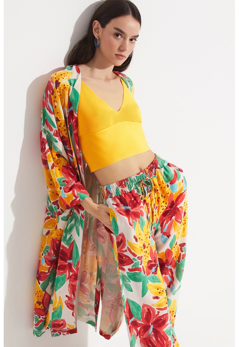 Chimono cu imprimeu floral Chimono cu imprimeu floral