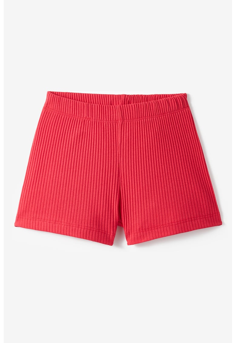 Pantaloni scurti striati cu talie elastica Pantaloni scurti striati cu talie elastica