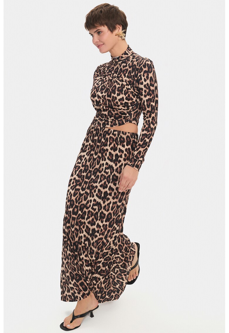 Fusta evazata cu animal print
