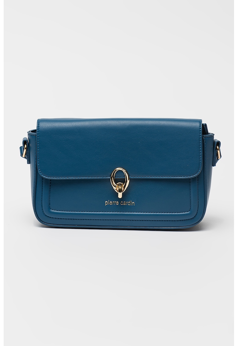 Geanta crossbody cu logo metalic