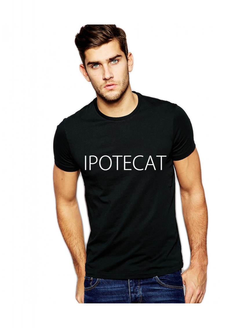 Tricou negru barbati - Ipotecat