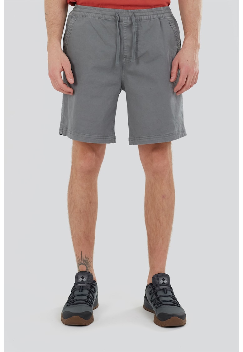 Pantaloni scurti din amestec de bumbac cu snur in talie Mason - Gri deschis