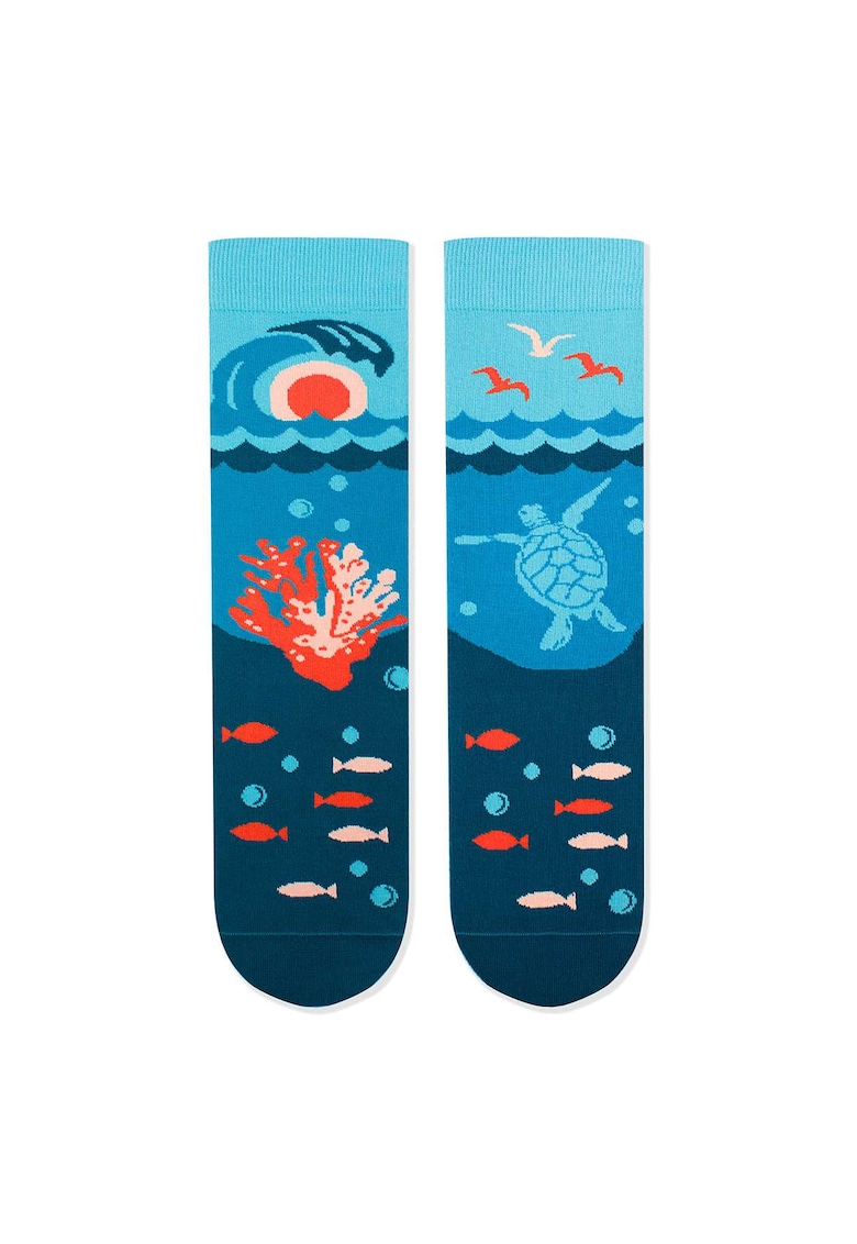 Sosete din bumbac organic Arty Socks Ocean Albastru deschis