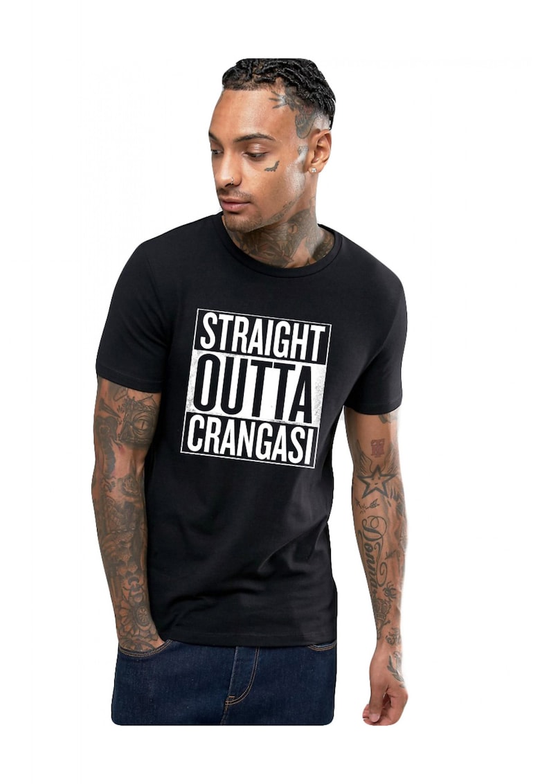 Tricou negru barbati - Straight Outta Crangasi