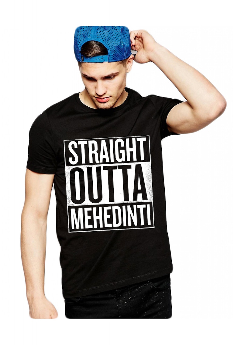 Tricou negru barbati - Straight Outta Mehedinti