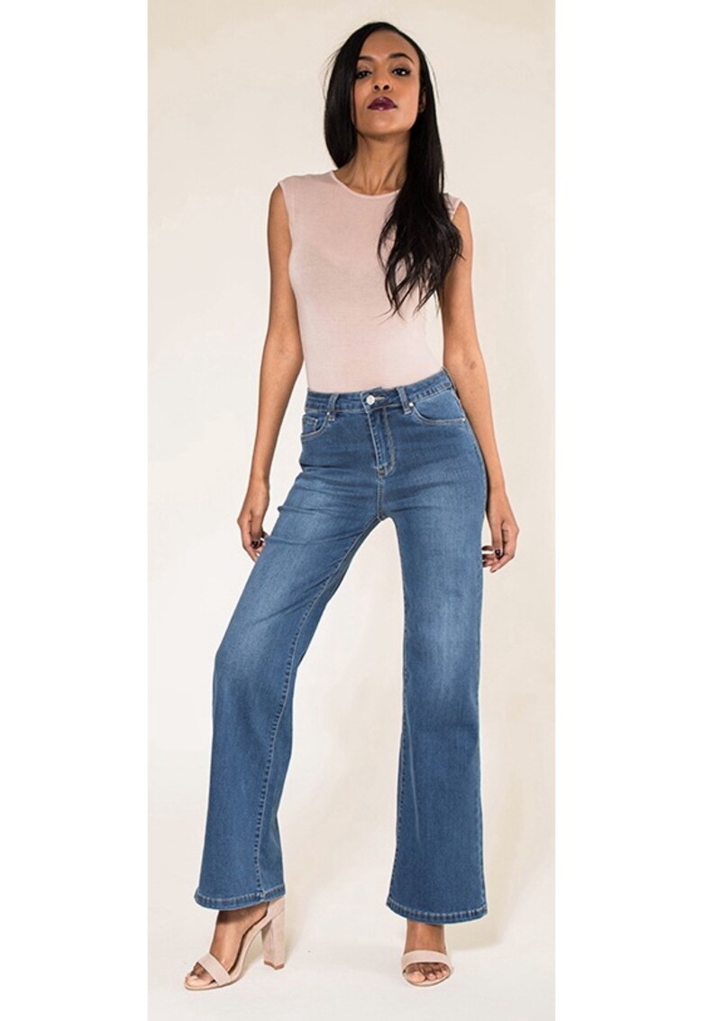 Blugi Dama Evazati  Albastri P080-5 M8 16758