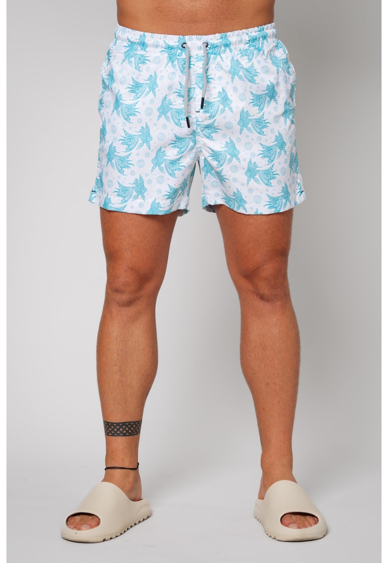 Pantaloni scurt de baie Fish White 12776