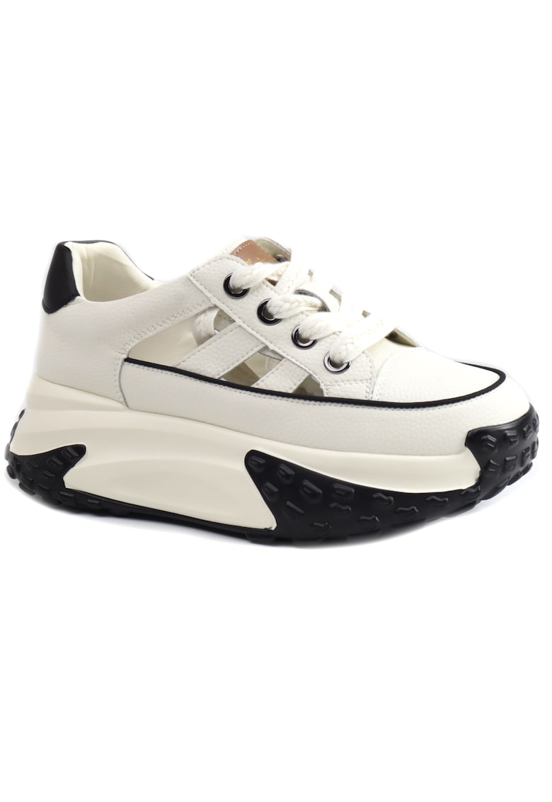 Pantofi dama decupati 9071 1 - Alb