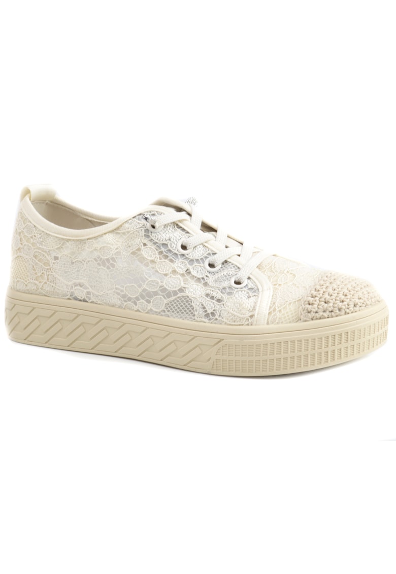 Pantofi dama perforati 23Y209 - Alb