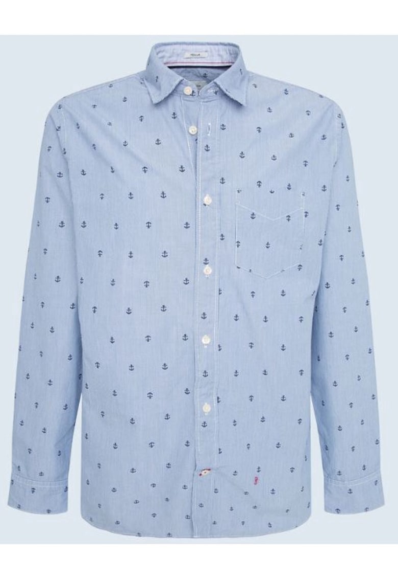 Pepe Jeans Camasa barbati - Bumbac - Albastru`1324 - Albastru