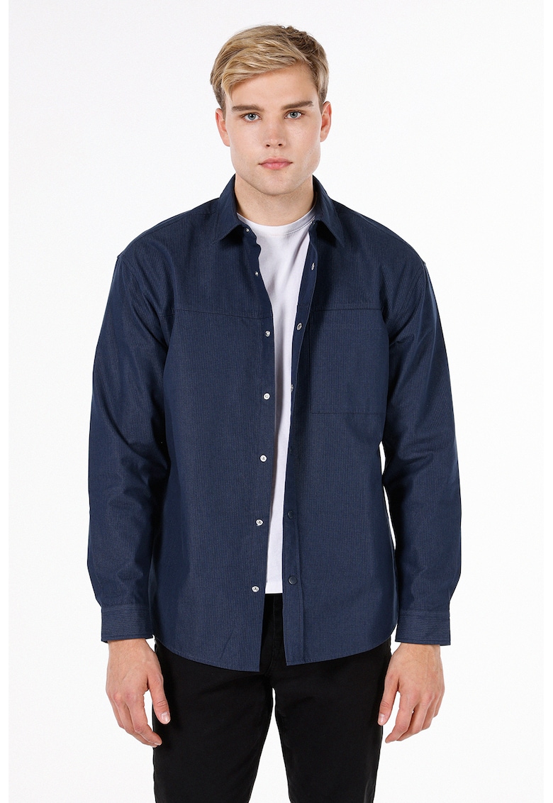 Colins Camasa regular fit cu capse - Bleumarin