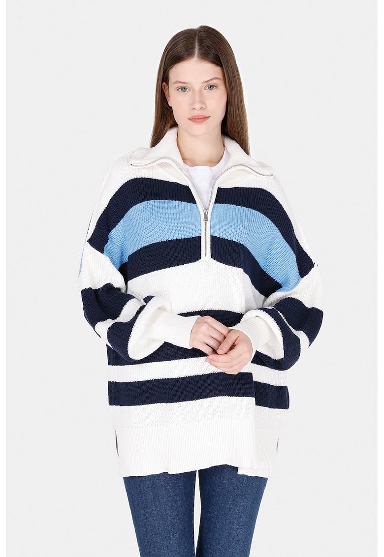 Pulover lejer cu dungi