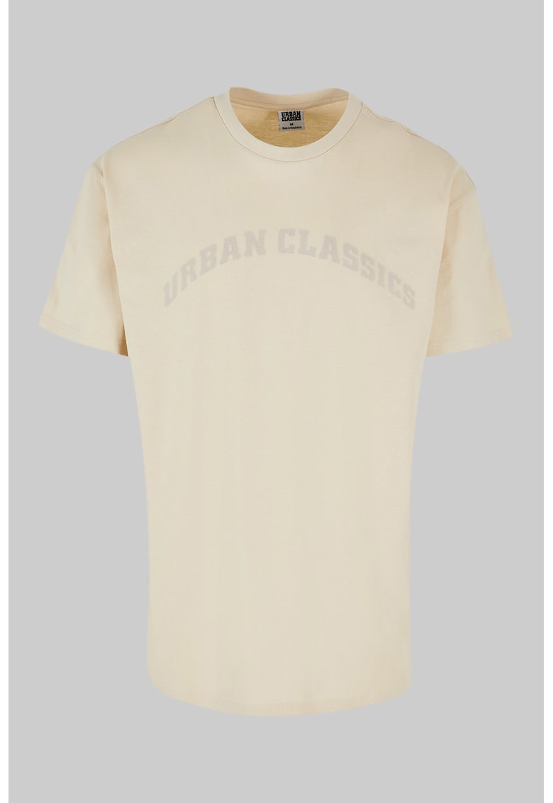 Tricou cu imprimeu logo - Bej deschis