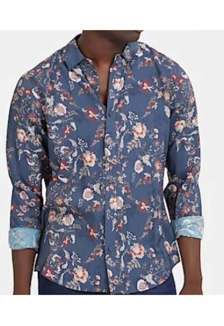 Guess Camasa barbati - Modal - Multicolor - Bleumarin
