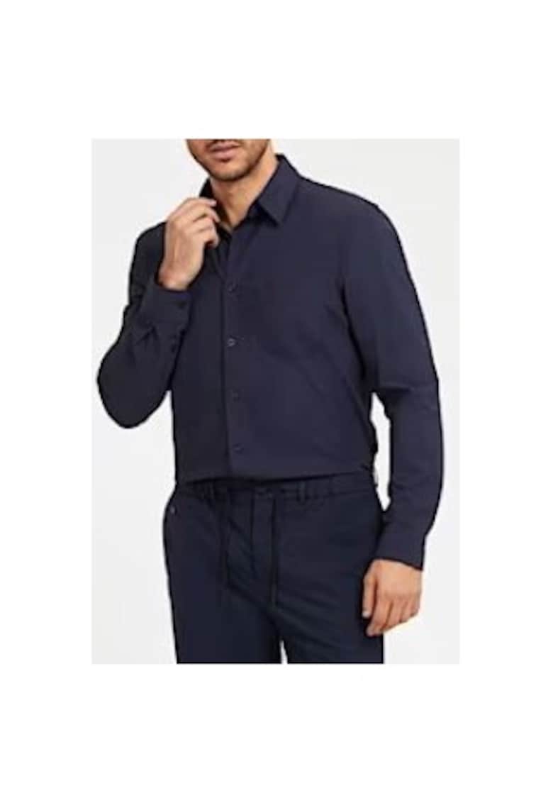 Guess Camasa barbati - Poliamida - Slim fit - Bleumarin - Bleumarin
