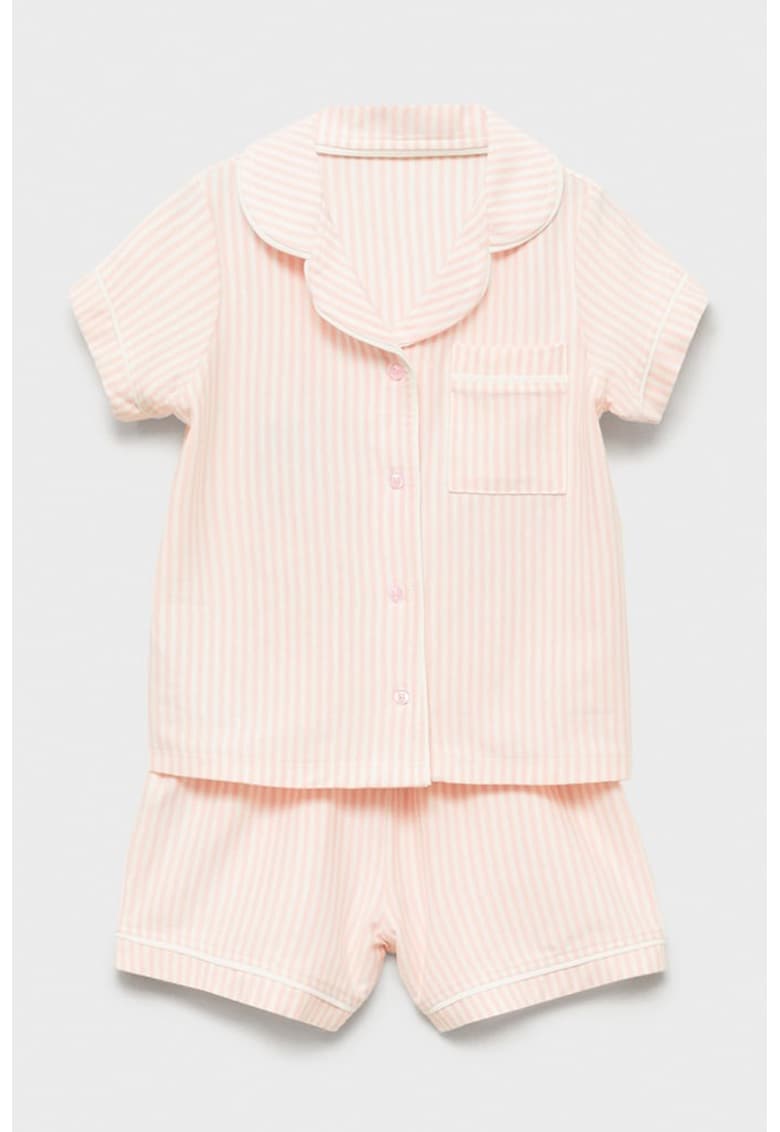 Pijamale cu pantaloni scurti si model in dungi