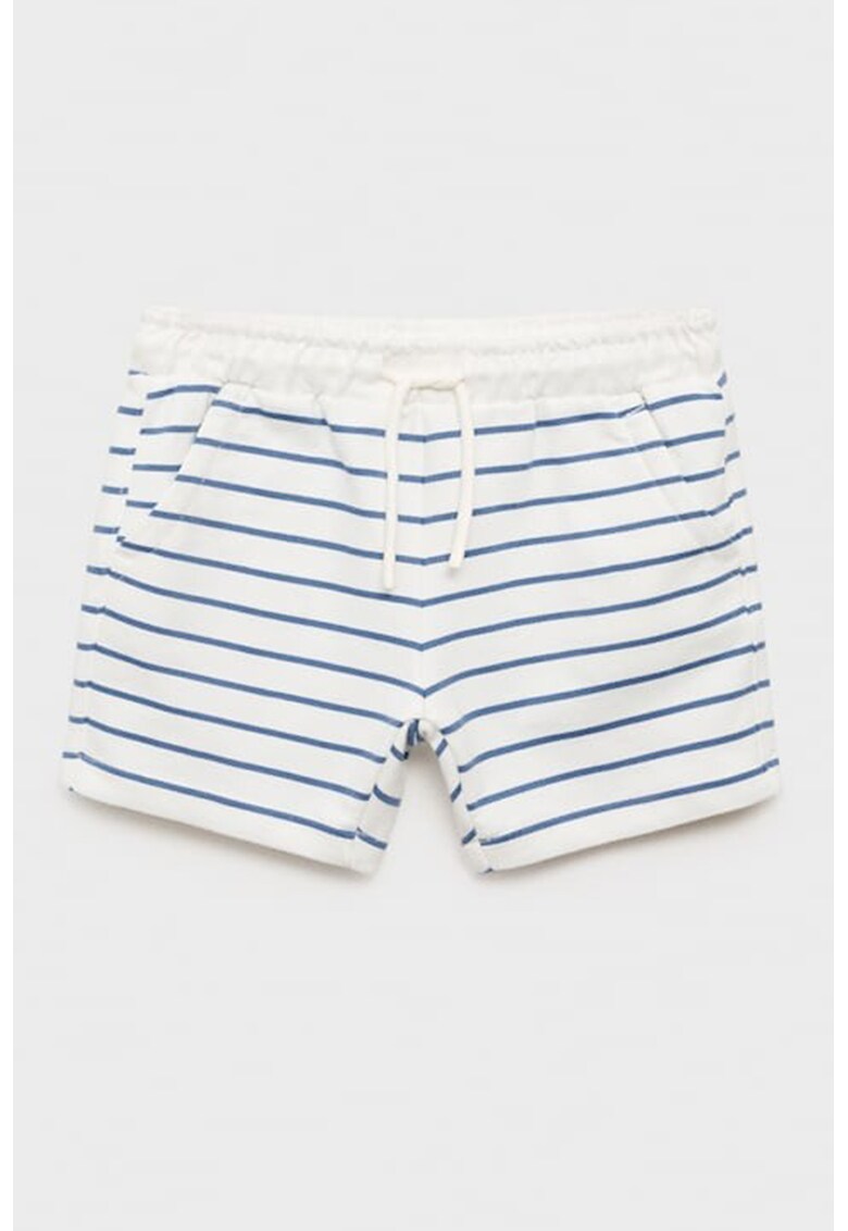 Pantaloni scurti din bumbac cu model in dungi