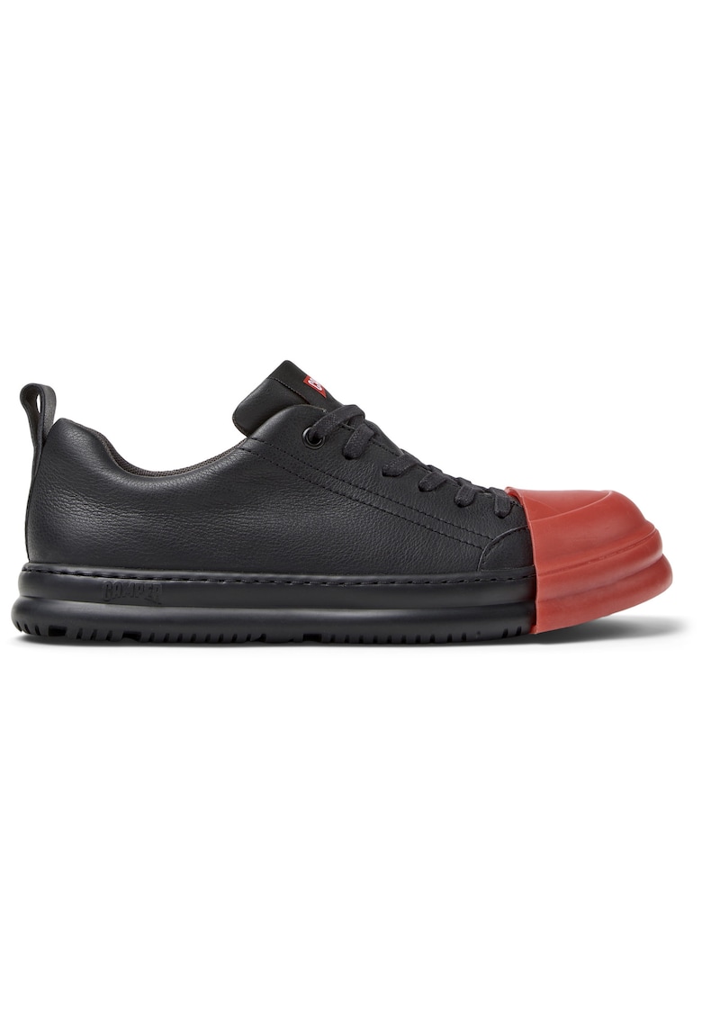 Pantofi sport de piele cu sireturi - Negru