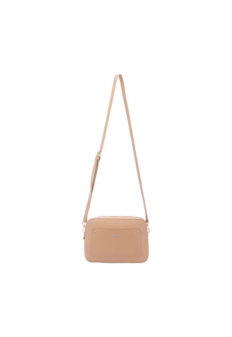 Geanta crossbody cu fermoar si bareta ajustabila