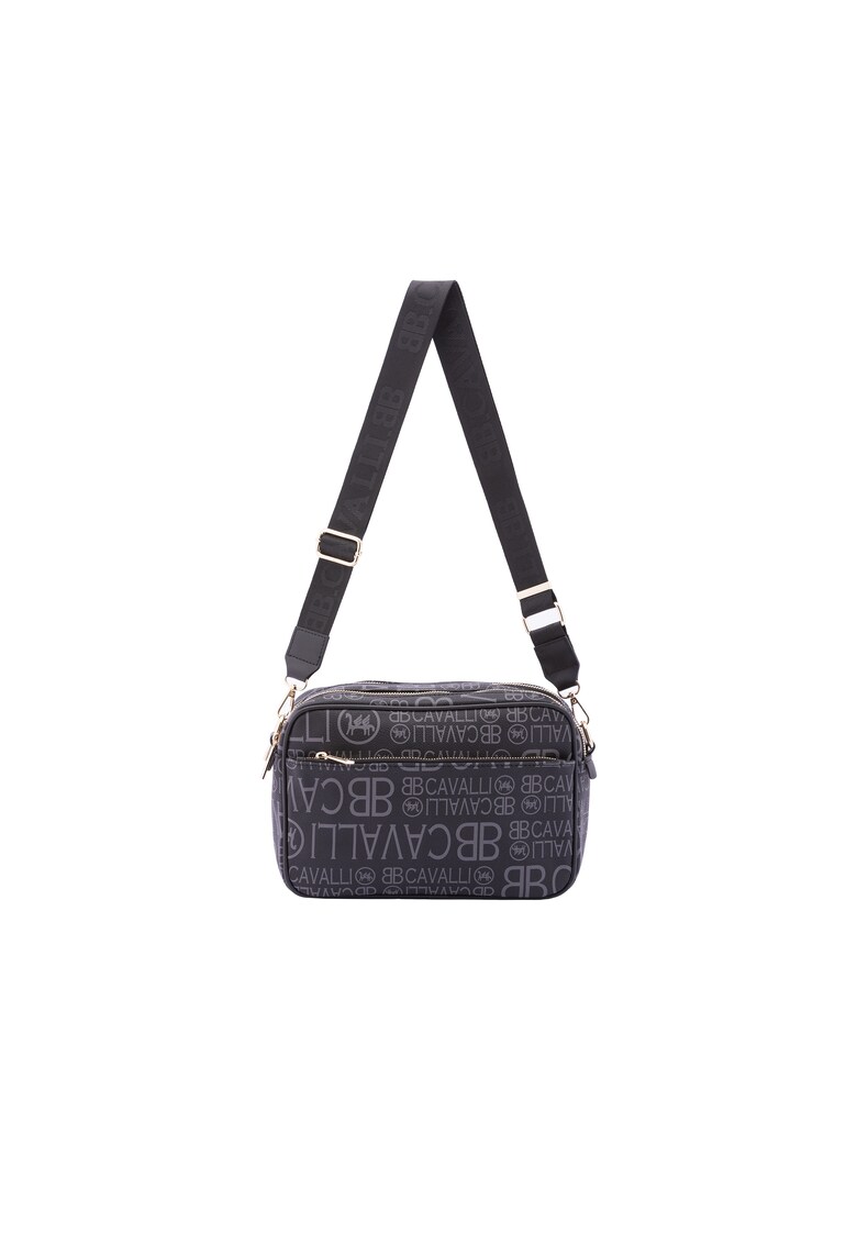 Geanta crossbody cu bareta ajustabila - Negru