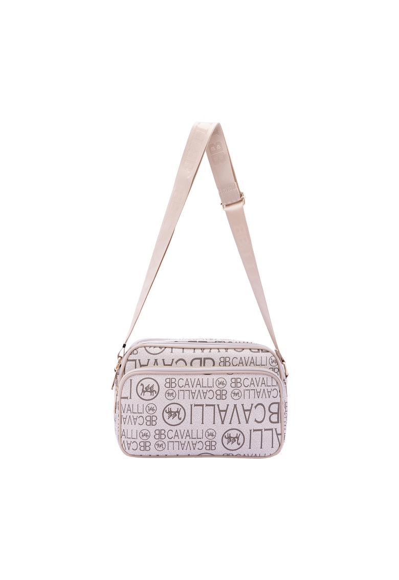 Geanta crossbody cu model logo si bareta ajustabila Geanta crossbody cu model logo si bareta ajustabila