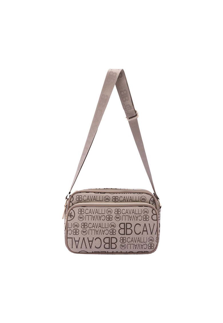 Geanta crossbody cu model logo si bareta ajustabila Geanta crossbody cu model logo si bareta ajustabila