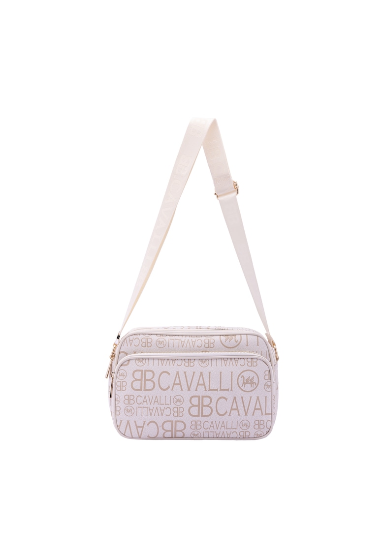 Geanta crossbody cu model logo si bareta ajustabila