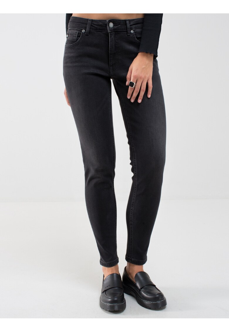 Blugi conici cu talie medie Maggie 992