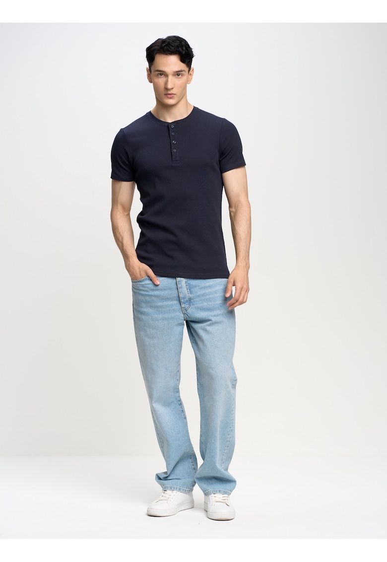 Tricou barbati Basicag 403 - bleumarin - bumbac moale - croiala simpla