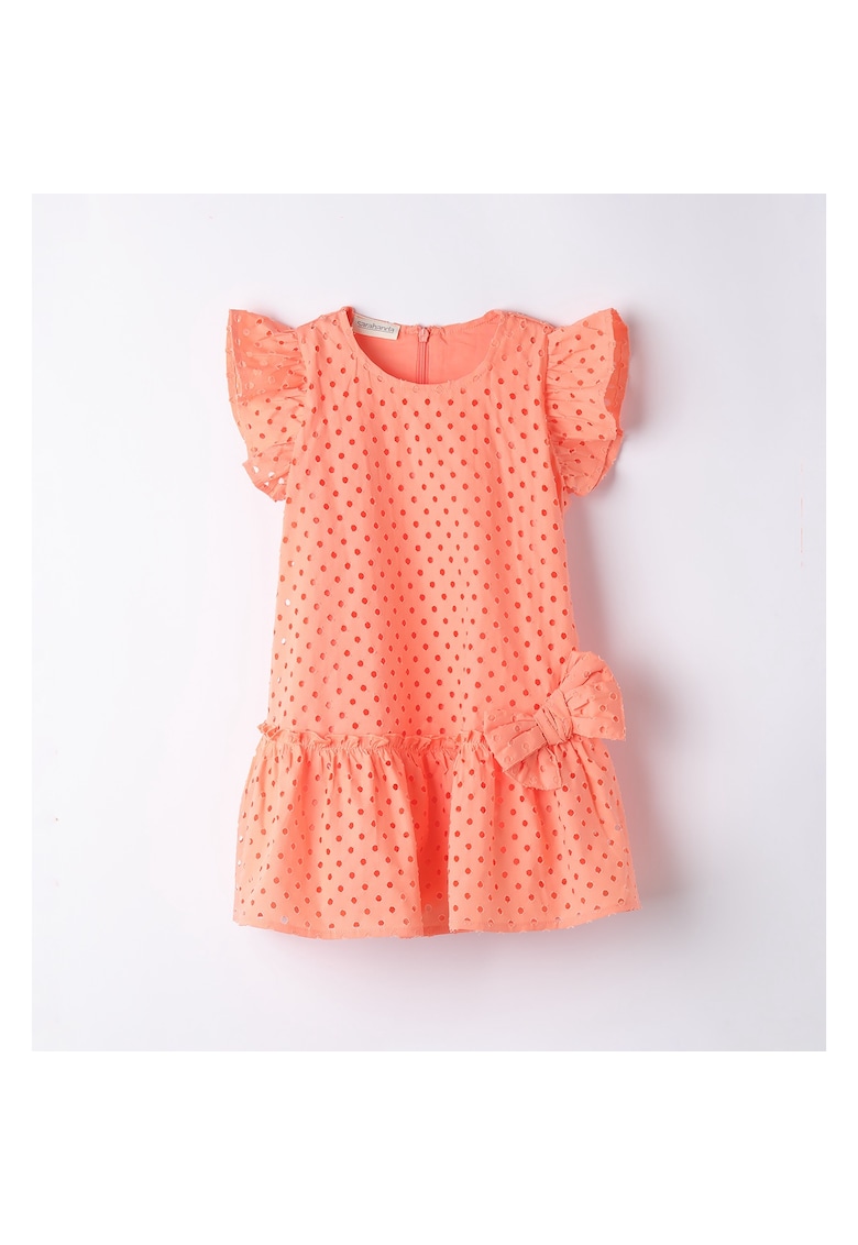 Rochie cu perforatii pentru fete - 0.B342 - Coral