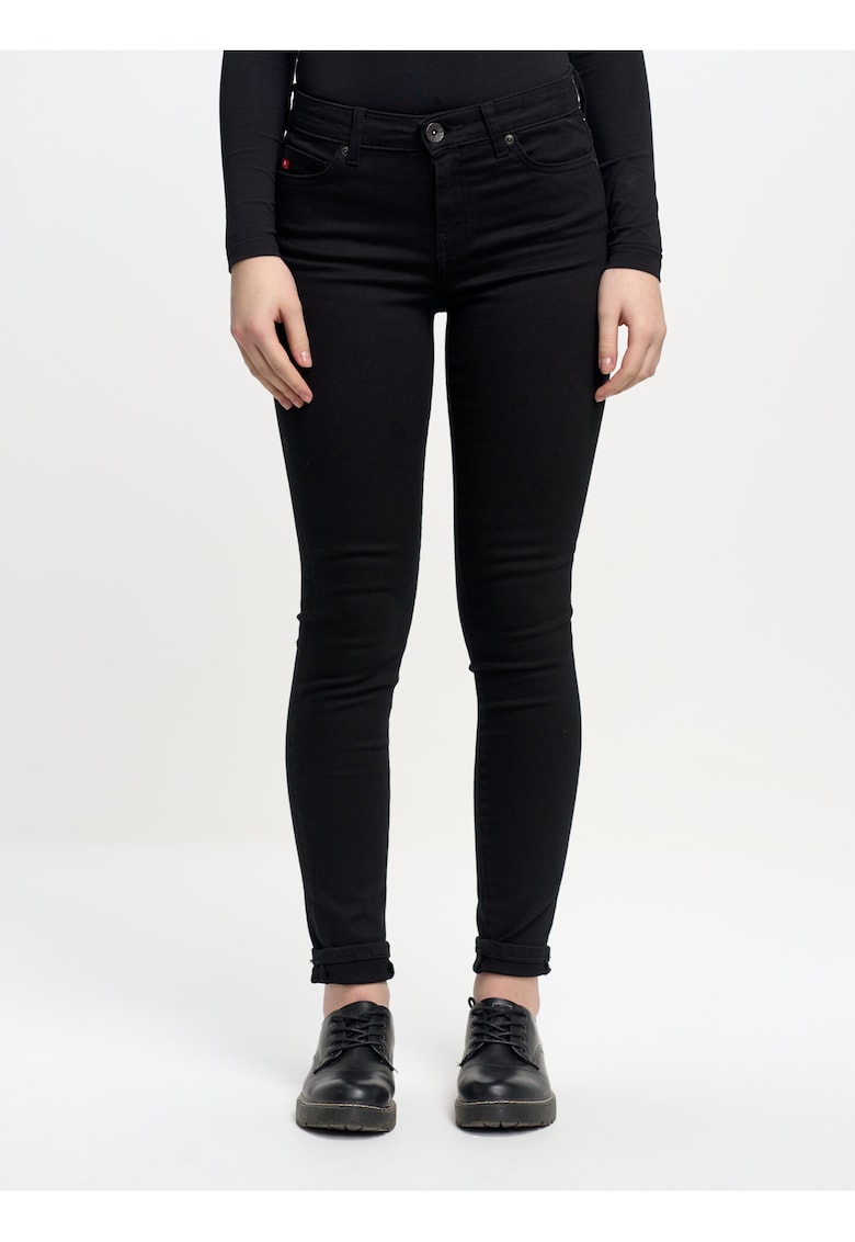 Blugi dama Adela 915 - skinny - elastic - negru - bumbac-elastan