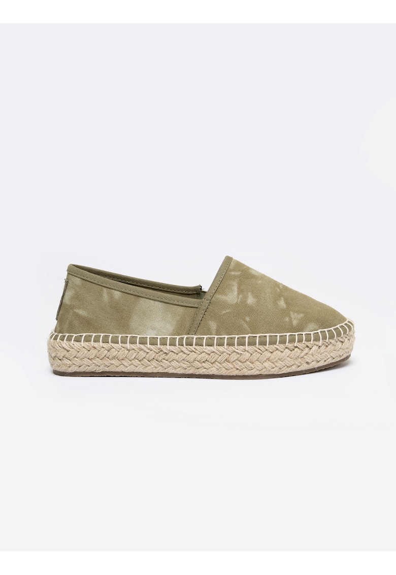 Espadrile din material textil - Verde