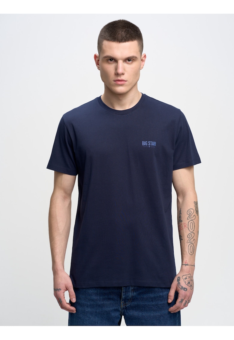 Tricou din bumbac cu logo discret