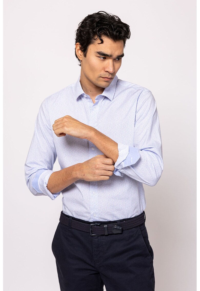 Camasa cu maneci lungi Reads - Albastru glaciar