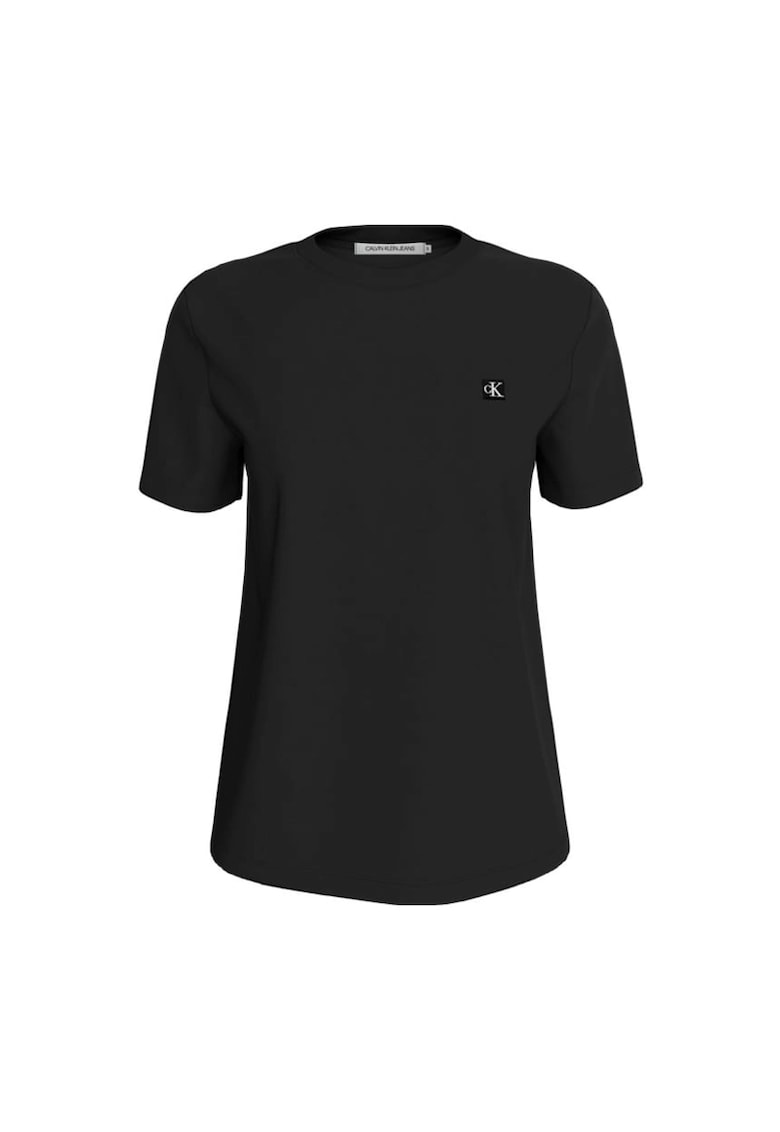 Tricou pentru Femei - ck embro badge regulartee - J20J223226-BEH - S INTL - Negru Tricou pentru Femei - ck embro badge regulartee - J20J223226-BEH - S INTL - Negru