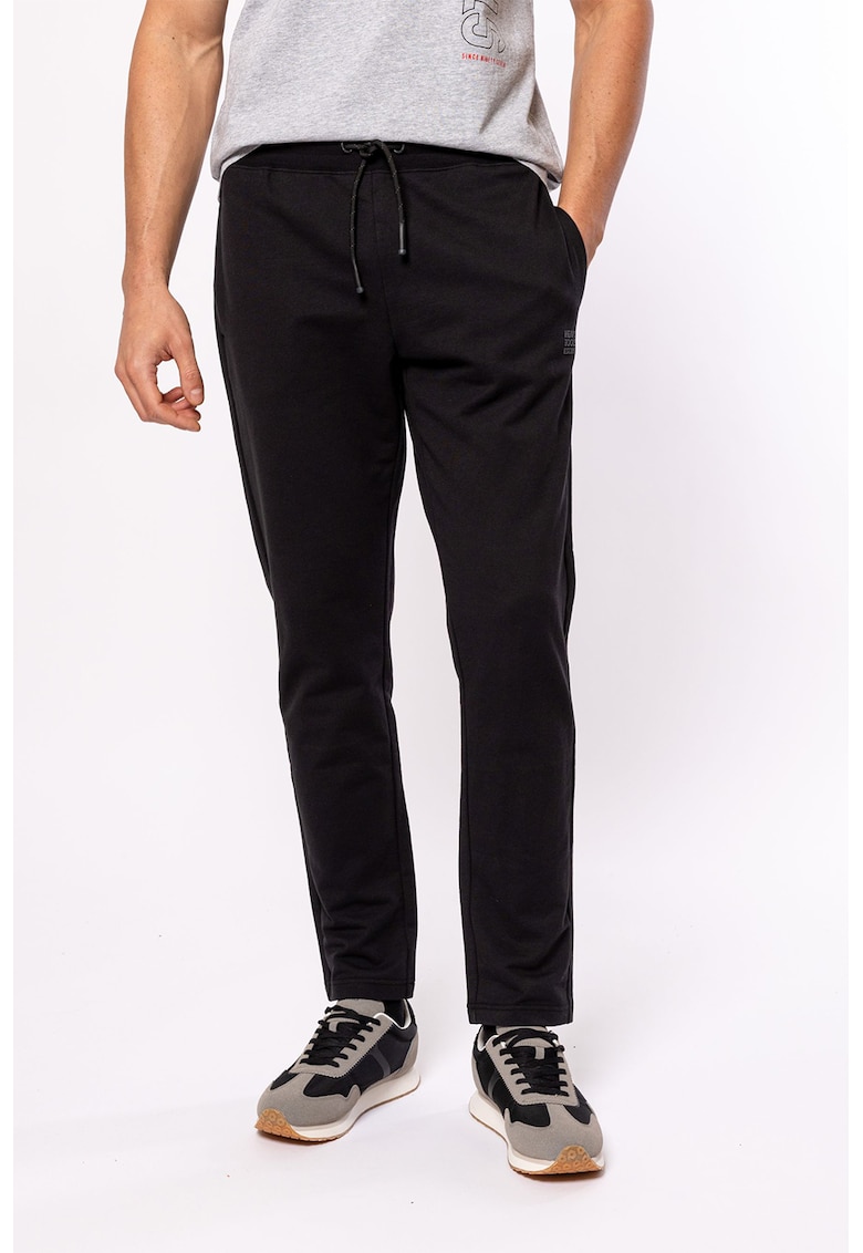 Pantaloni din amestec de bumbac cu logo