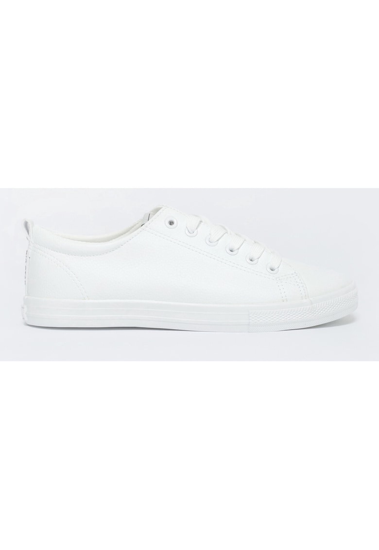 Adidasi din piele ecologica - Alb -