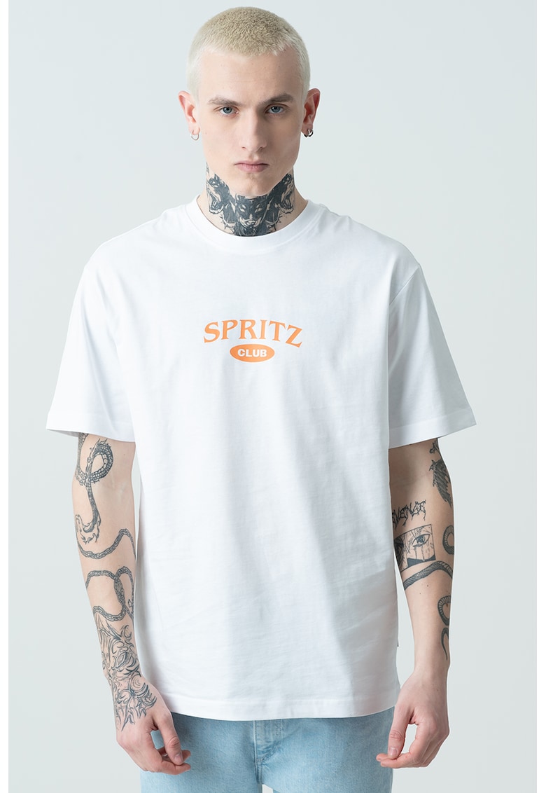 Tricou de bumbac organic cu model grafic Tricou de bumbac organic cu model grafic