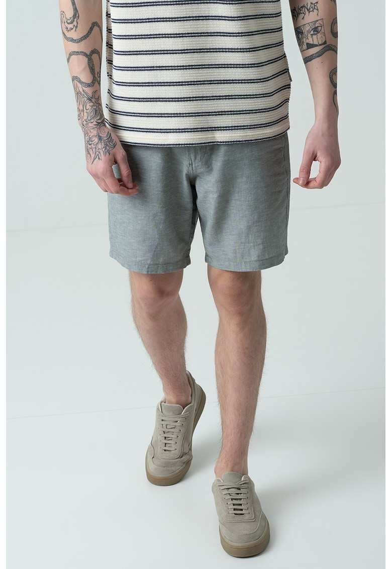 Pantaloni scurti chino din amestec de in