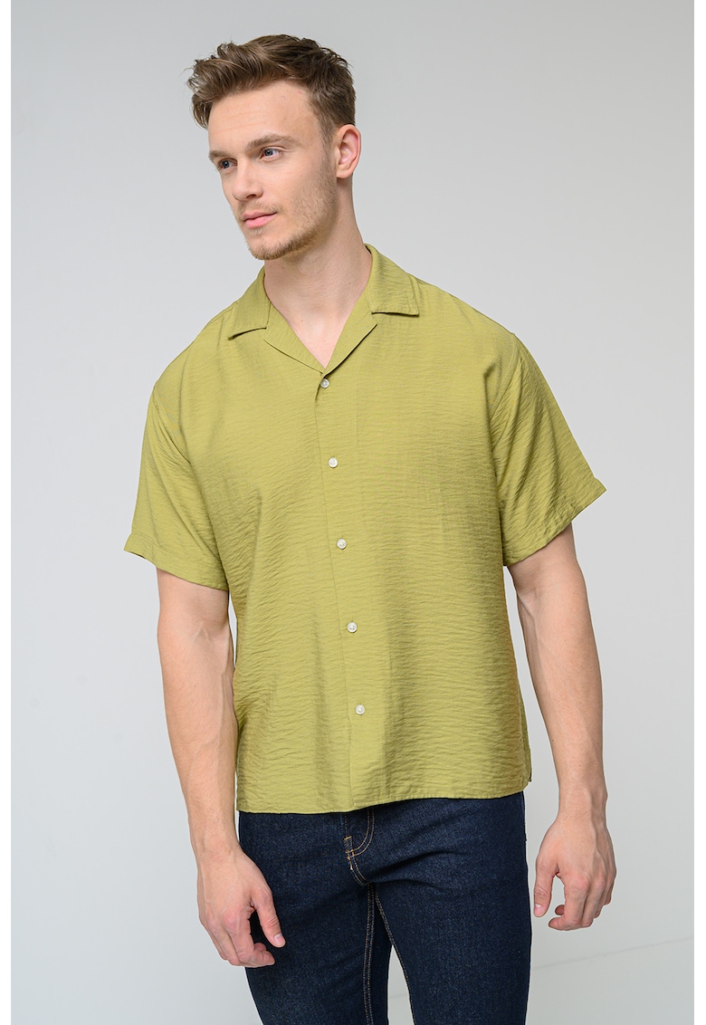 Camasa texturata cu maneci scurte