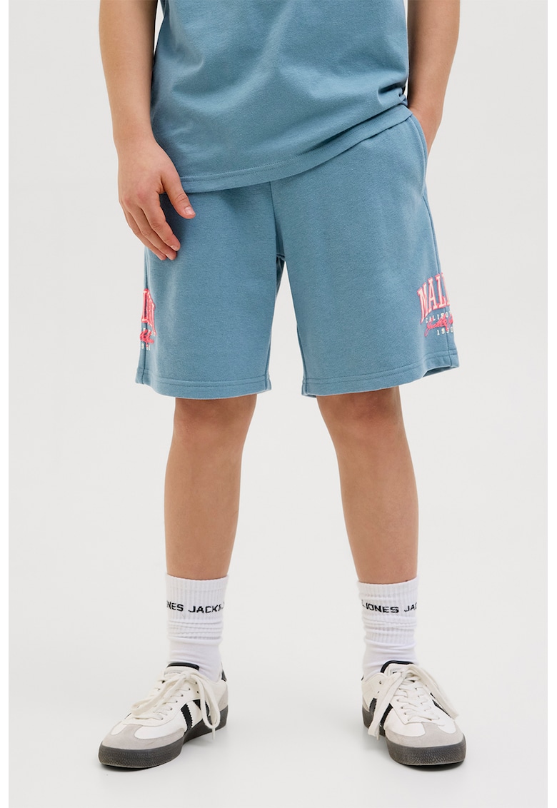 Pantaloni scurti cu snur - Albastru pastel