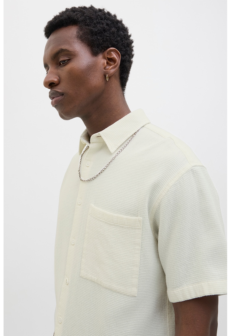 Camasa relaxed fit de bumbac - Alb murdar