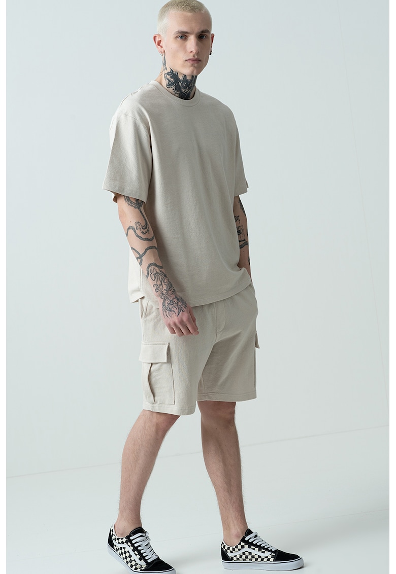 Set de pantaloni scurti si tricou din bumbac - 2 piese