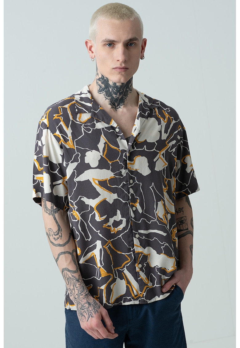 Camasa cu maneci scurte si model abstract Luke