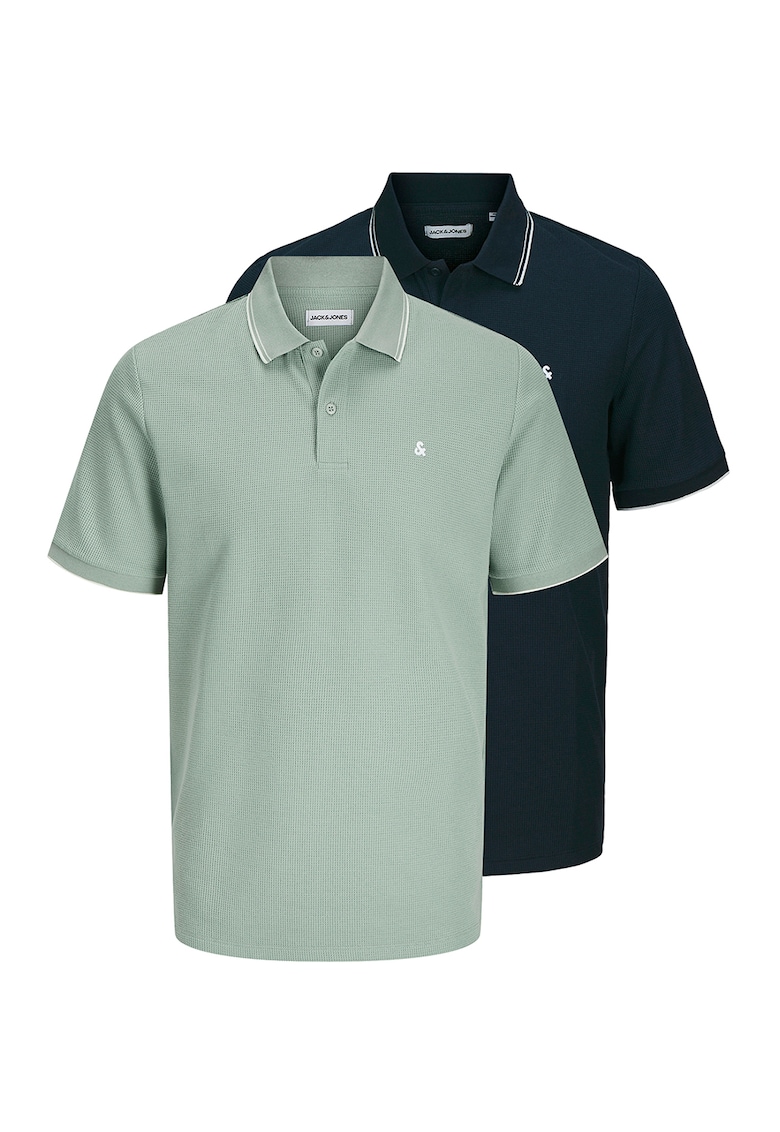 Set de tricouri polo uni - 2 piese