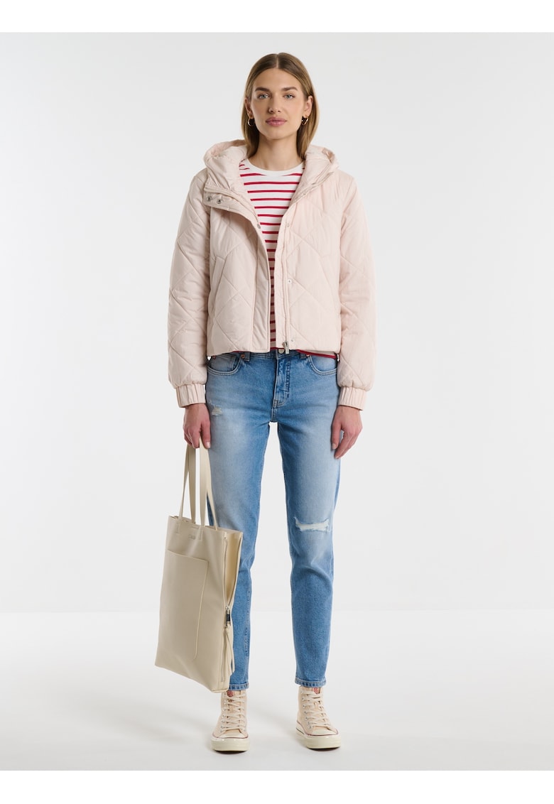 Geaca matlasata Perry cu gluga - Bej