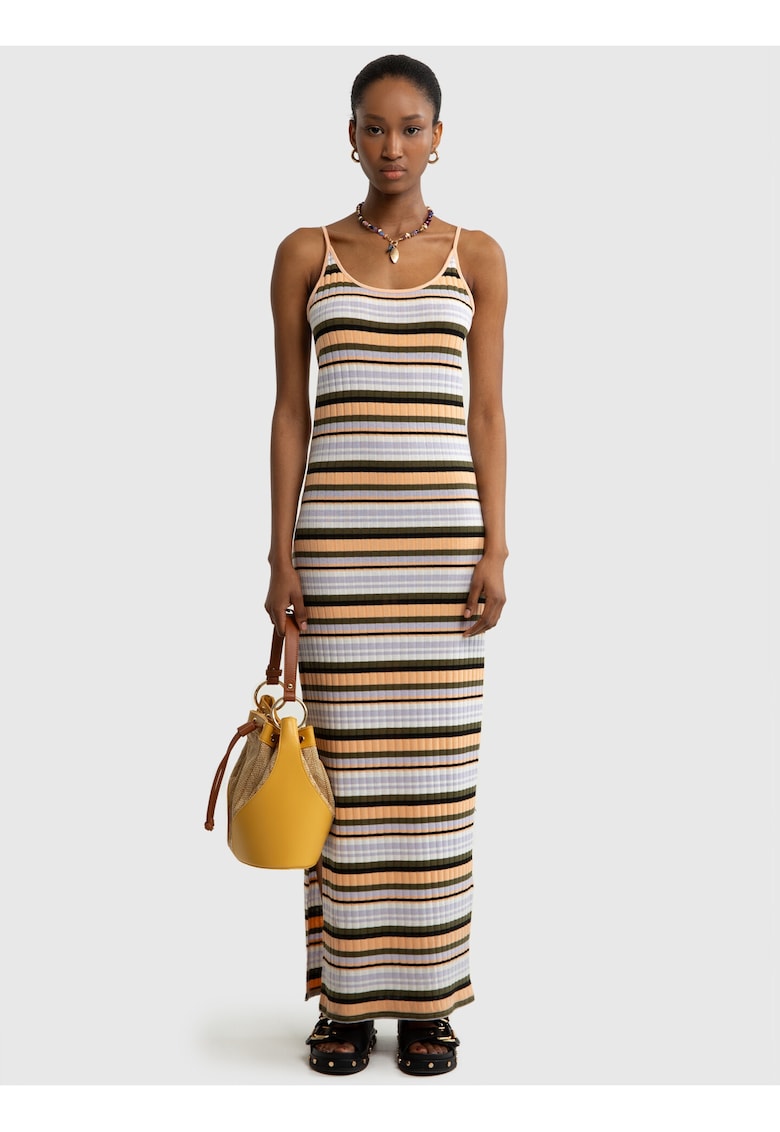 Rochie maxi in dungi Martina - Multicolor