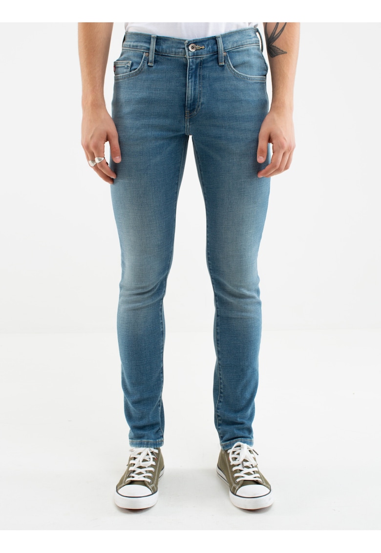Blugi skinny cu aspect decolorat Jeffray 266