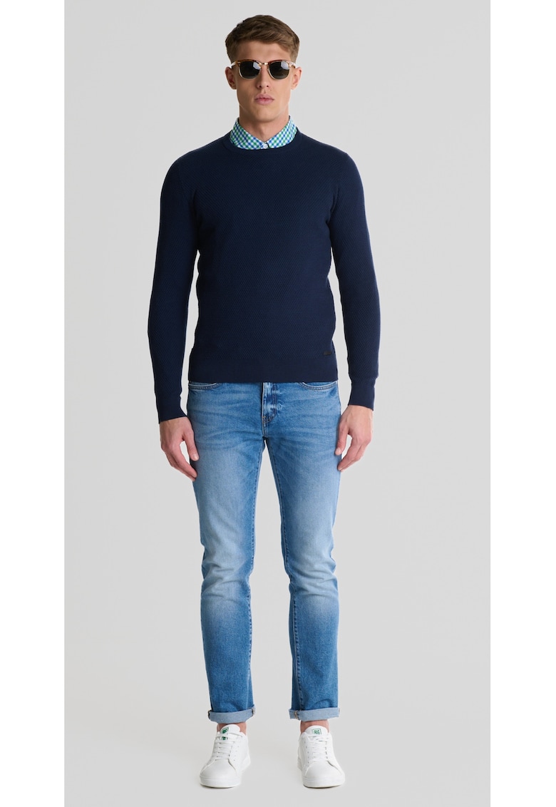 Pulover uni cu decolteu la baza gatului Reylon 403