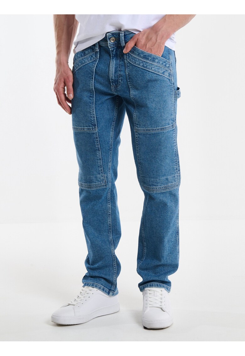 Blugi conici cu talie medie Rikus 109